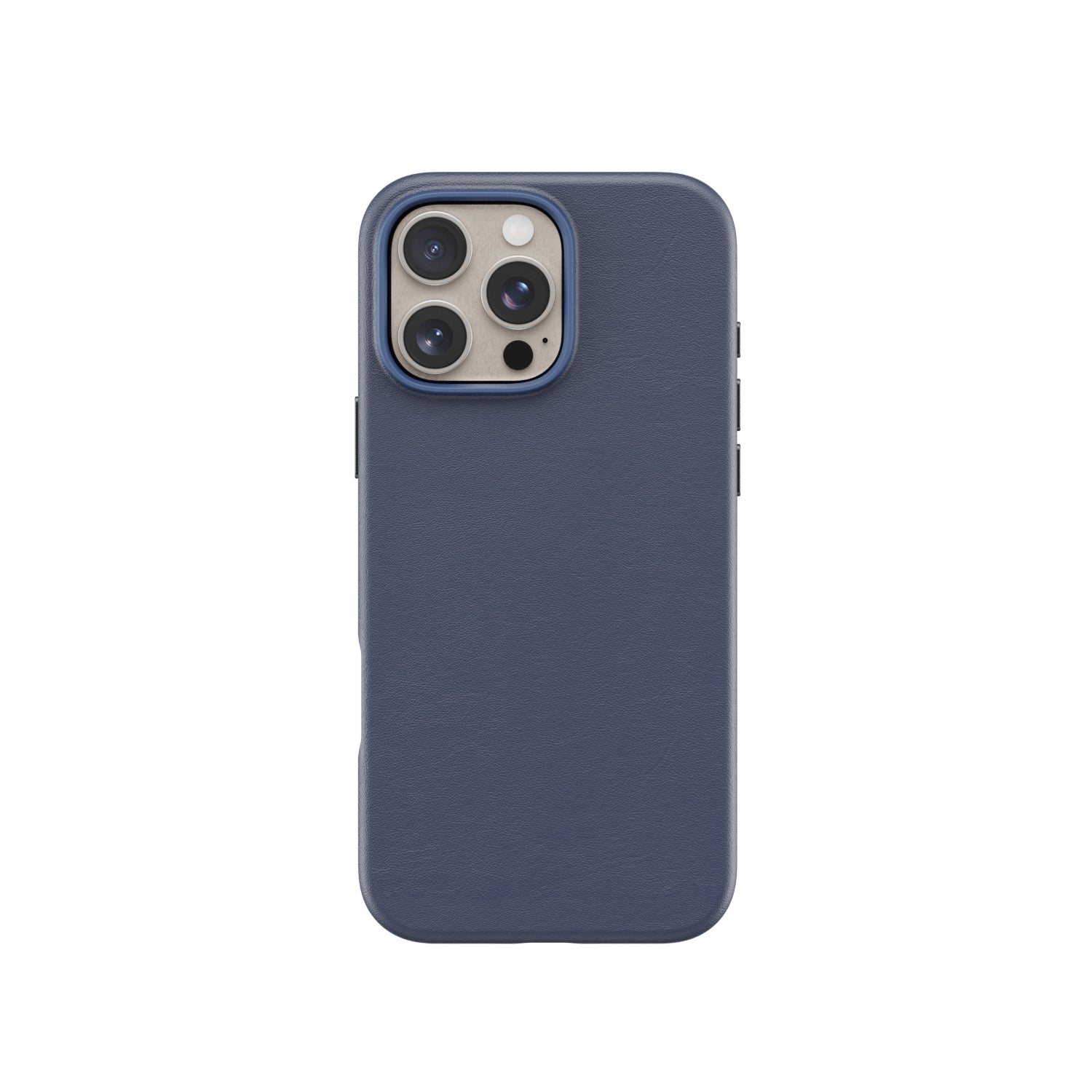 V1090-CASLOVLEAIPN16PL-NAV-202509100916-00 Lovefone Genuine Crafted Leather Case iPhone 16 Plus Navy - Image 1