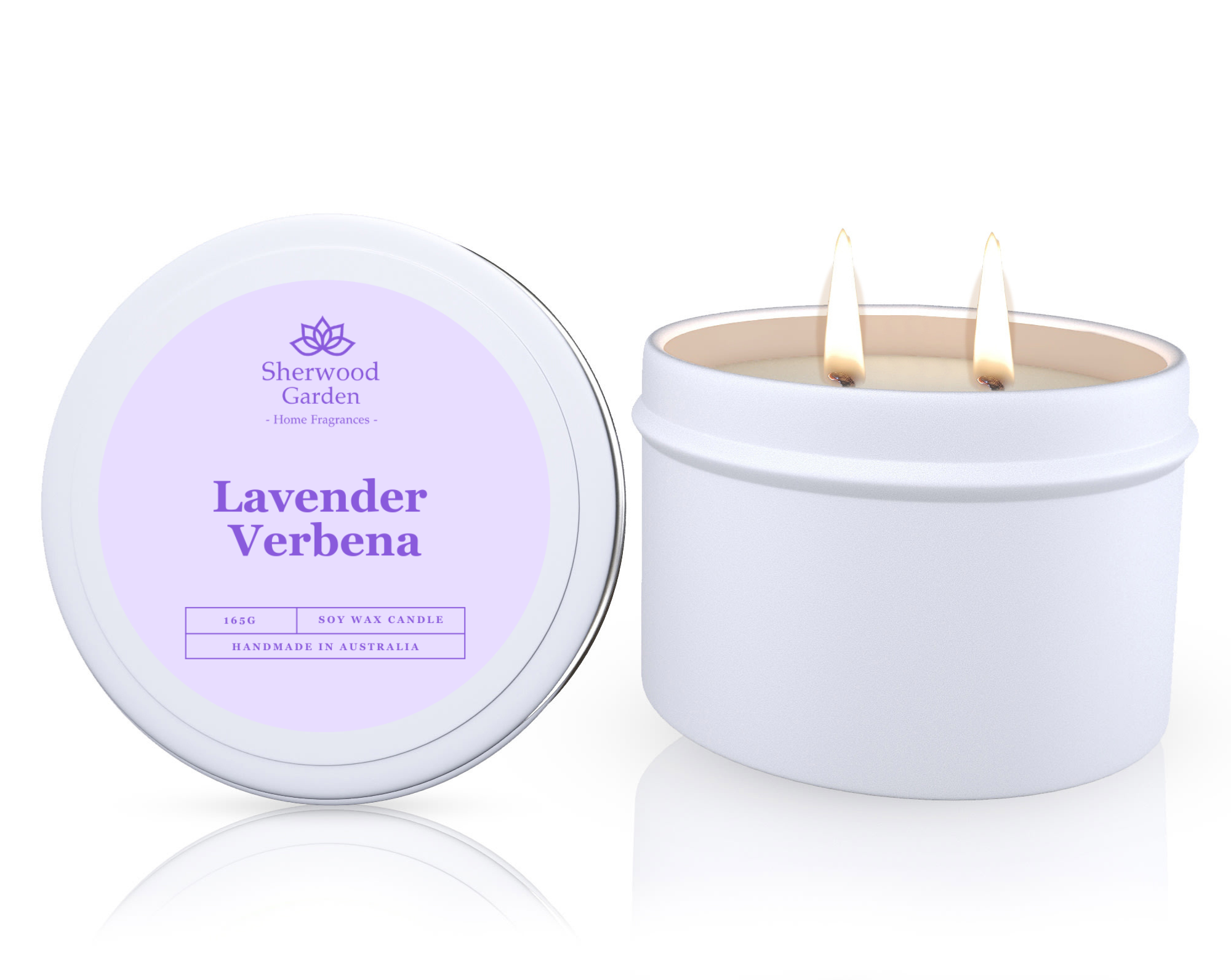 V1108-SGHFSWCT165-LV-202509170830-00 Lavender Verbena Soy Candle Tin 165g - Image 1