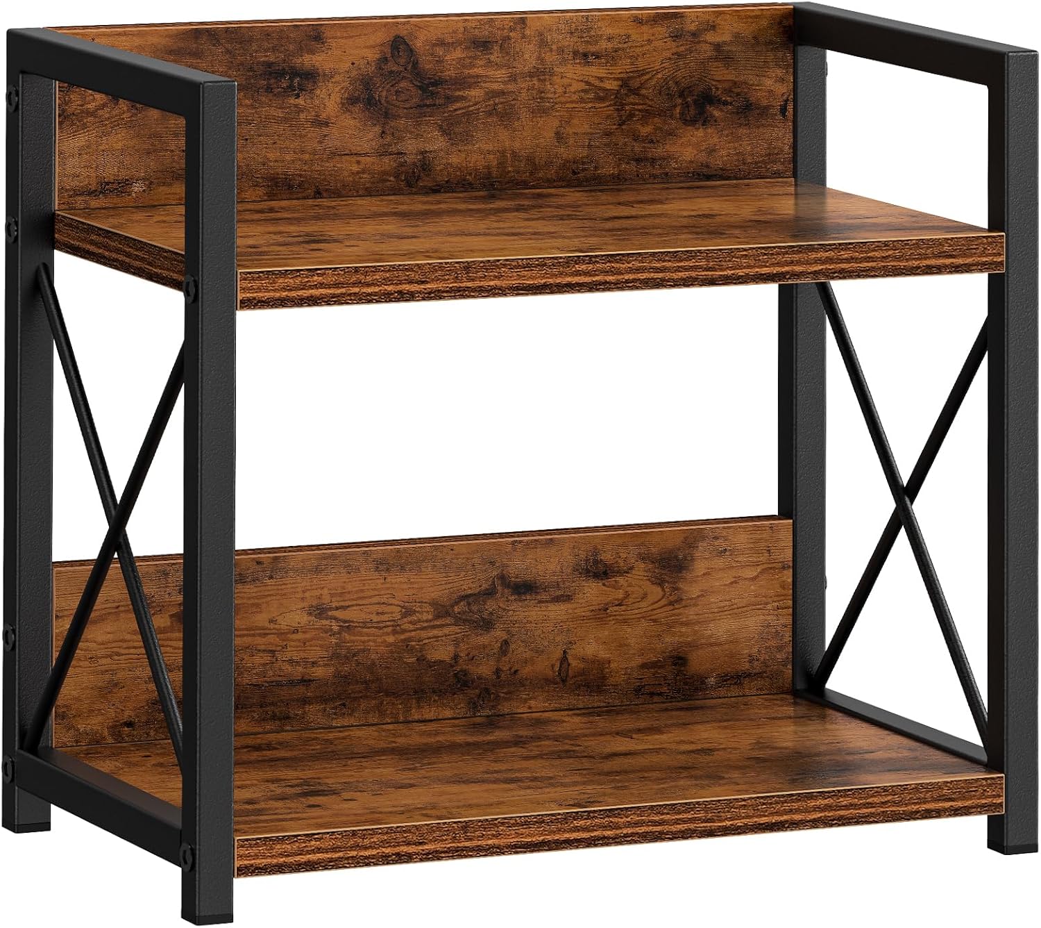 V178-36177-202507301353-00 CARLA HOME 2-Tier Countertop Shelf Organizer Rustic Wood Kitchen Spice Rack for Storage, Condiments & Cabinet Organization - Image 1