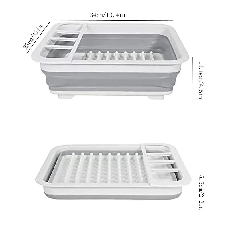 V178-62205-202508050855-00 Foldable Kitchen Dish Rack Storage Tray - Image 1