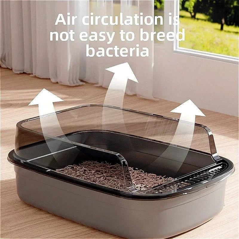 V178-62227-202508050915-00 High Side Cat Litter Box with Scoop - Image 1