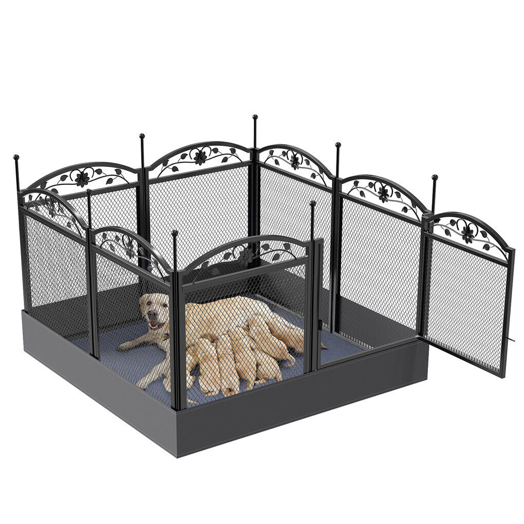 V178-66735-202508050953-00 HeavyDuty Metal Dog Playpen w/ Waterproof Border - Image 1