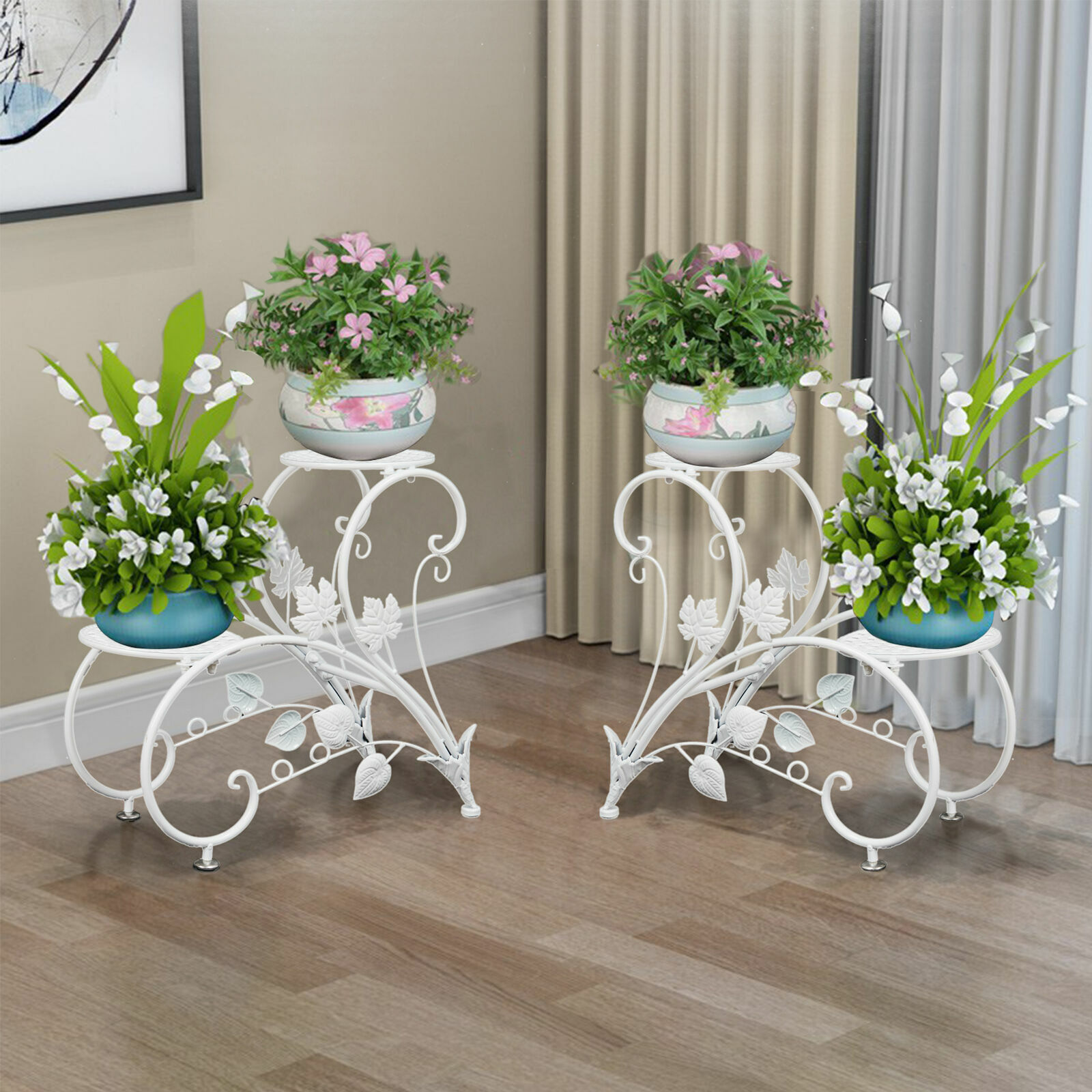 V178-66778-202508051020-00 Set of 2 Plant Stand Wedding Garden Flower Shelf Rack - Image 1