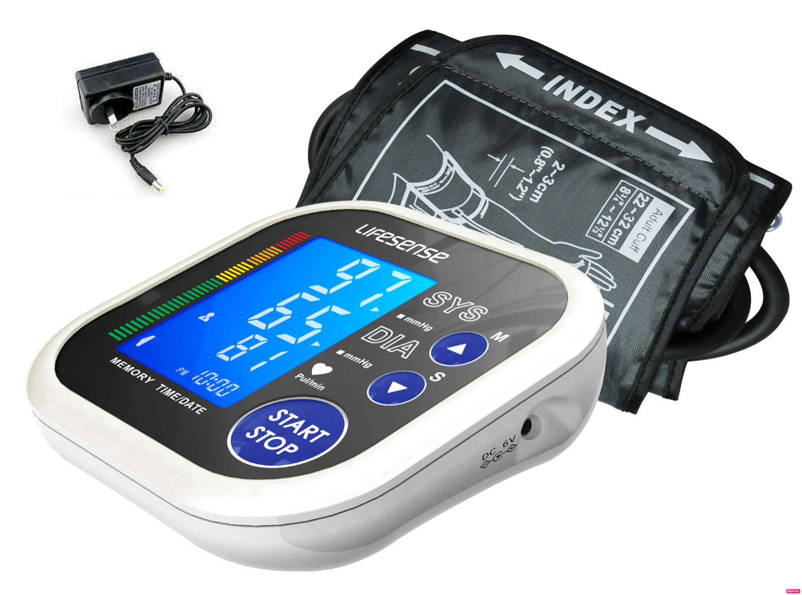 V178-66861-202508051110-00 Digital Blood Pressure Monitor with AC Adapter, Cuff - Image 1