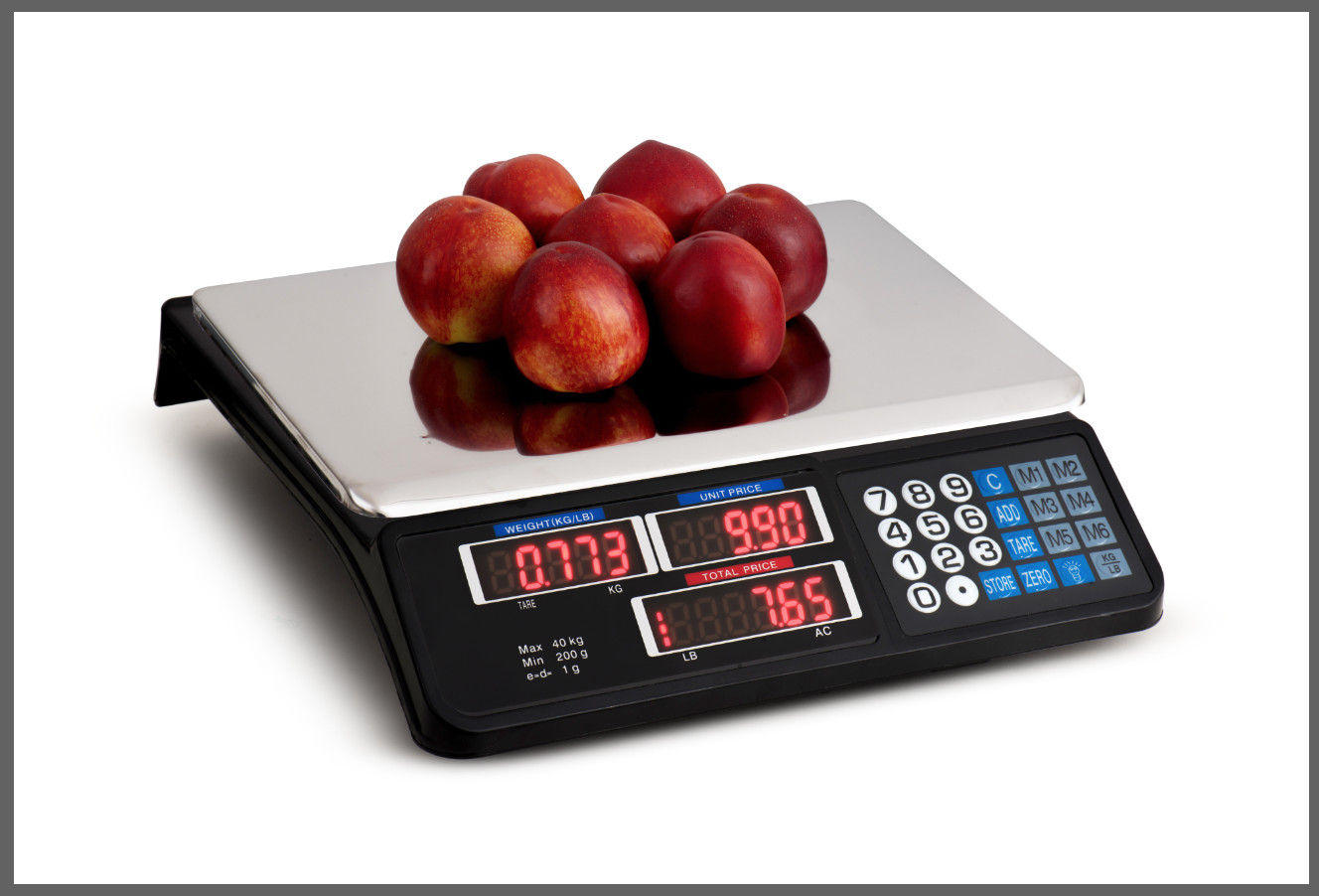 V178-66870-202508051110-00 Digital Kitchen Scale 40kg 1g Increment Electronic Black - Image 1