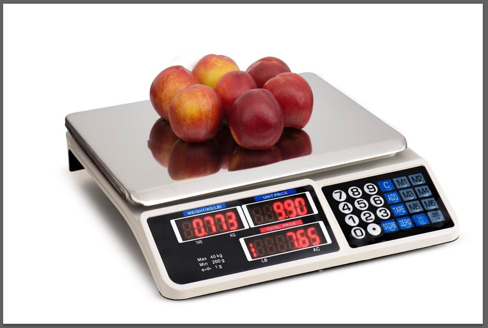 V178-66871-202508051110-00 Digital Kitchen Scale Electronic 40KG 1g Increment White - Image 1