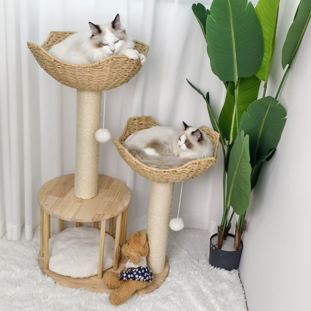 V178-66925-202508050915-00 Cat Tree Tower Large Scratching Post Condo Basket Activity Center - Image 1