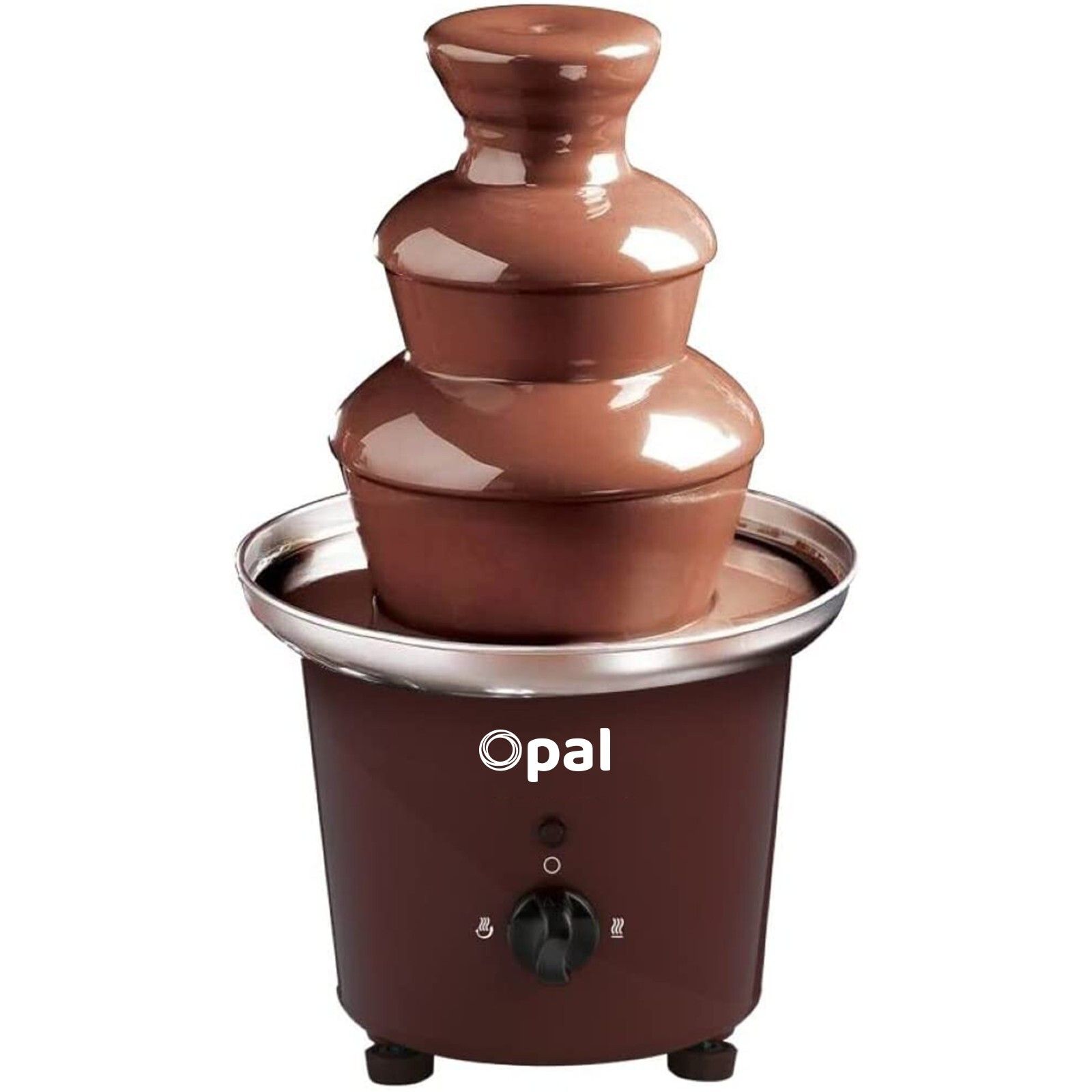 V178-66946-202508050925-00 3-Tier Electric Chocolate Fondue Fountain Stainless Steel 0.9L - Image 1