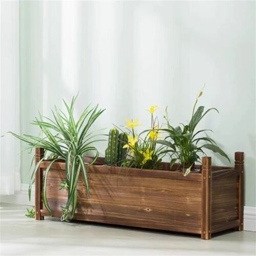 V178-66981-202508050940-00 Medium Raised Garden Bed 60x30x33cm Wooden Planter Box - Image 1