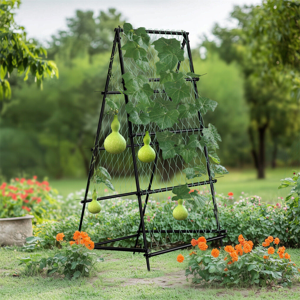 V178-66996-202508050950-00 XL Heavy Duty Garden Trellis for Climbing Plants with Netting - Image 1