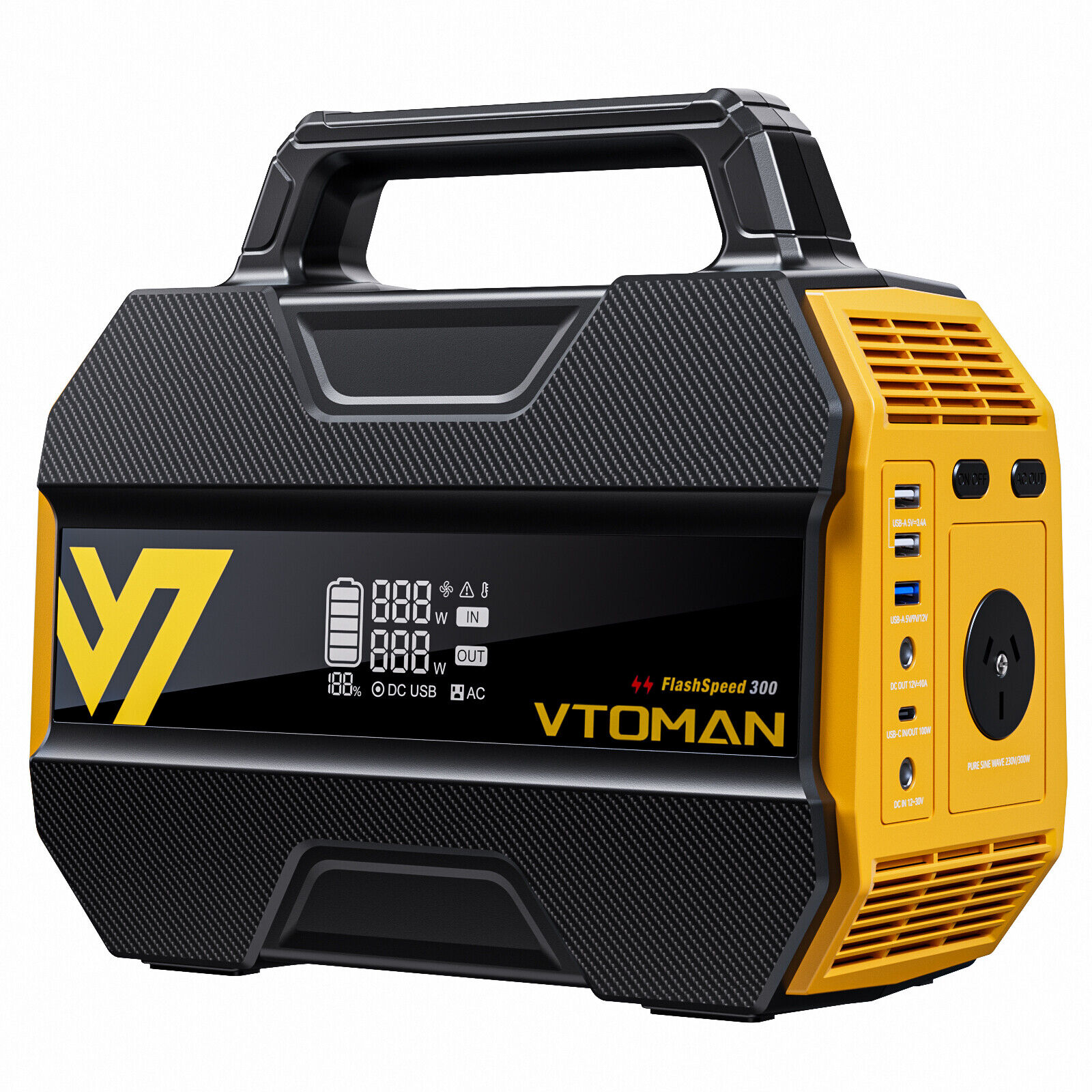 V178-67027-202508051010-00 FlashSpeed 300 Solar Power Station 600W AC/DC for Camping AU - Image 1