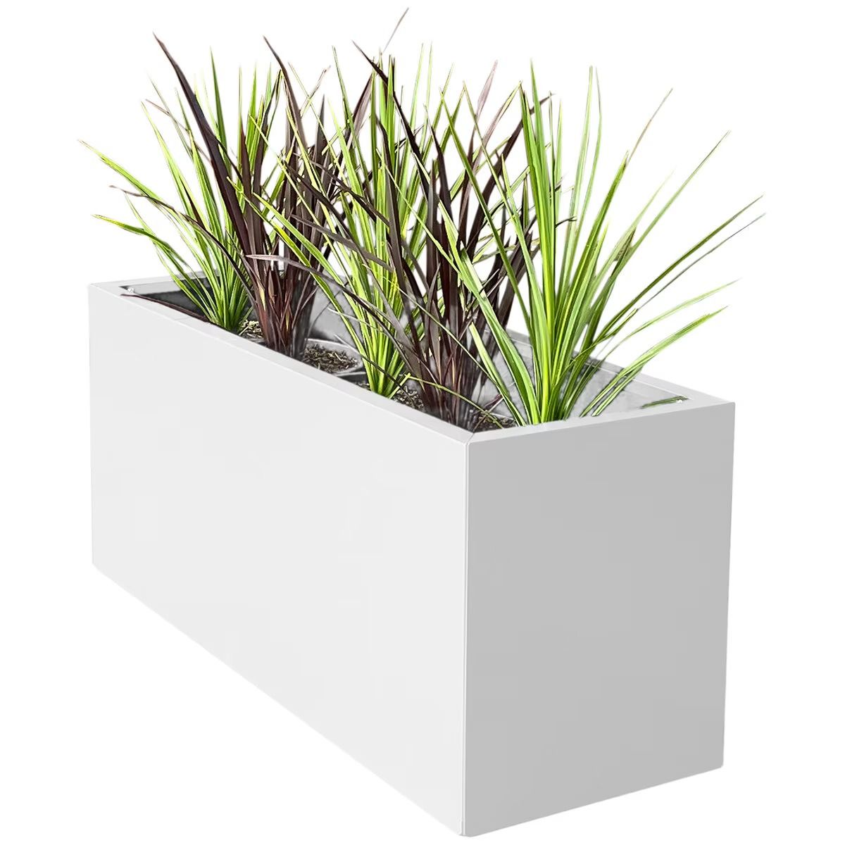 V178-68937-202508050845-00 Designer Planter Box 900 x 340 x 400mm Vibrant White - Image 1