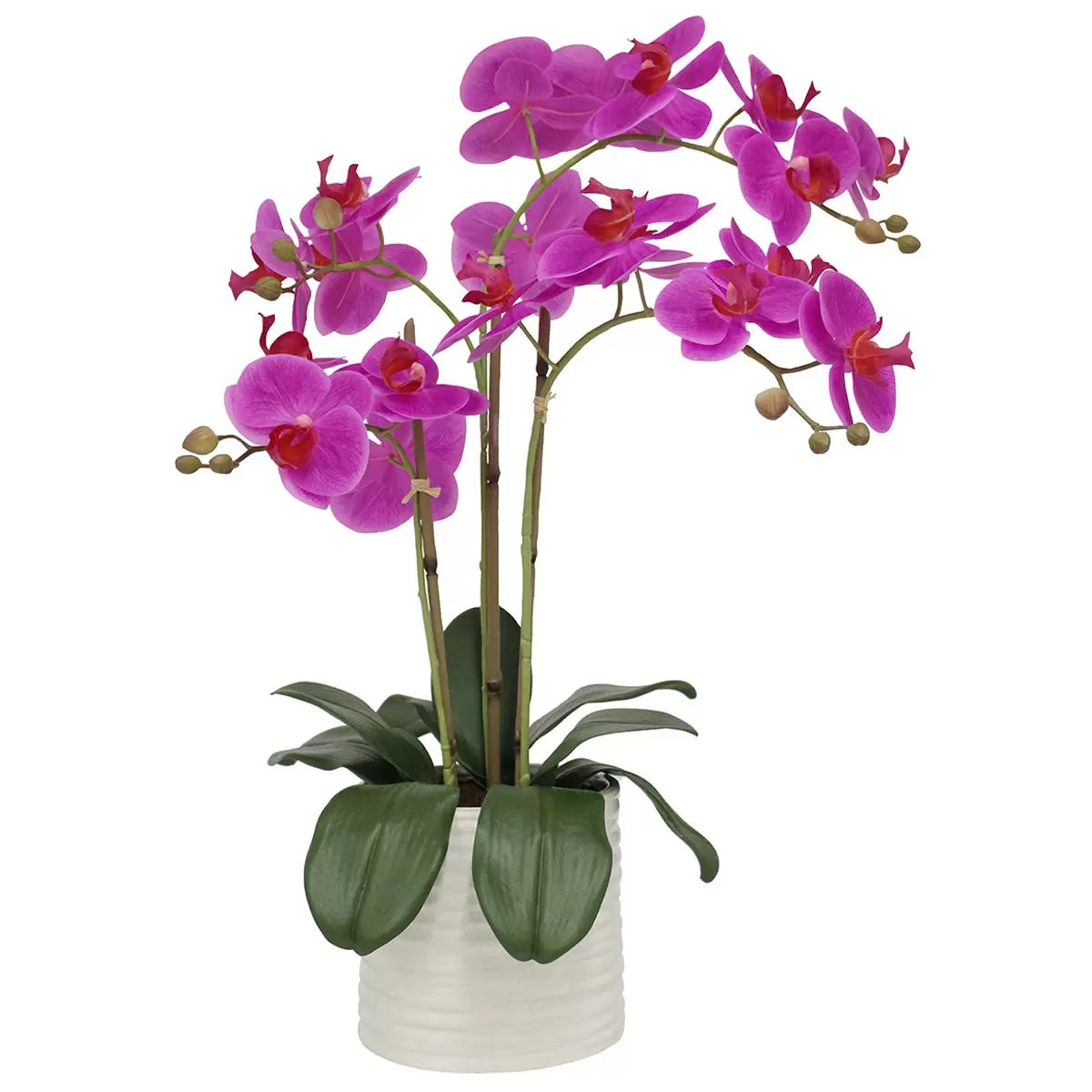 V178-68938-202508050845-00 Artificial Orchid With Ribbed Pot 67cm Pink - Image 1