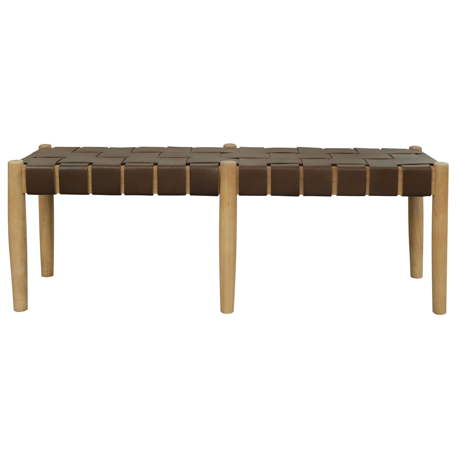V199-BE12535WLHNIW-202509091010-00 Elliot Leather Bench (Natural) - Image 1
