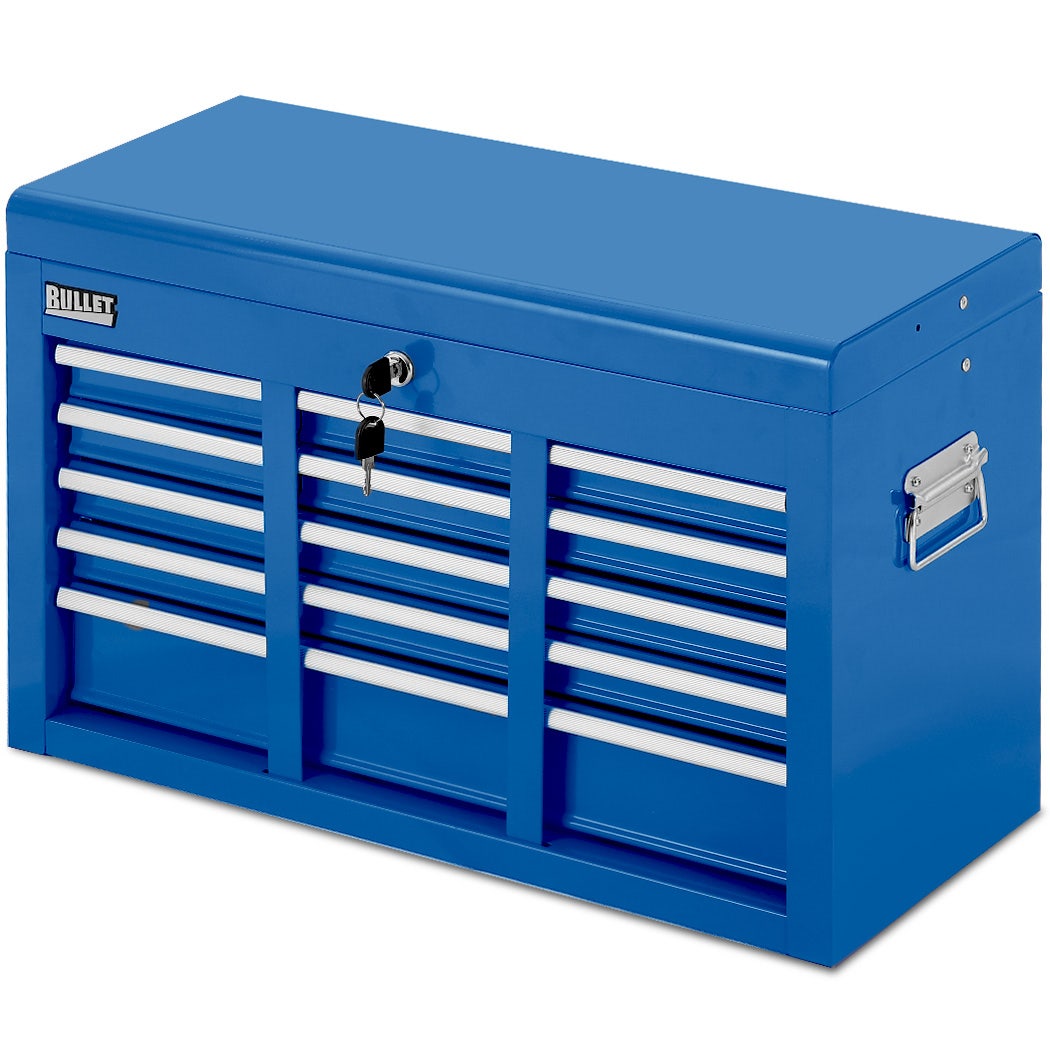 V219-TOLCHTBU19BA-202508061120-00 BULLET 9 Drawer Tool Box Chest, Organiser Mechanic Garage Storage Toolbox Set - Blue - Image 1