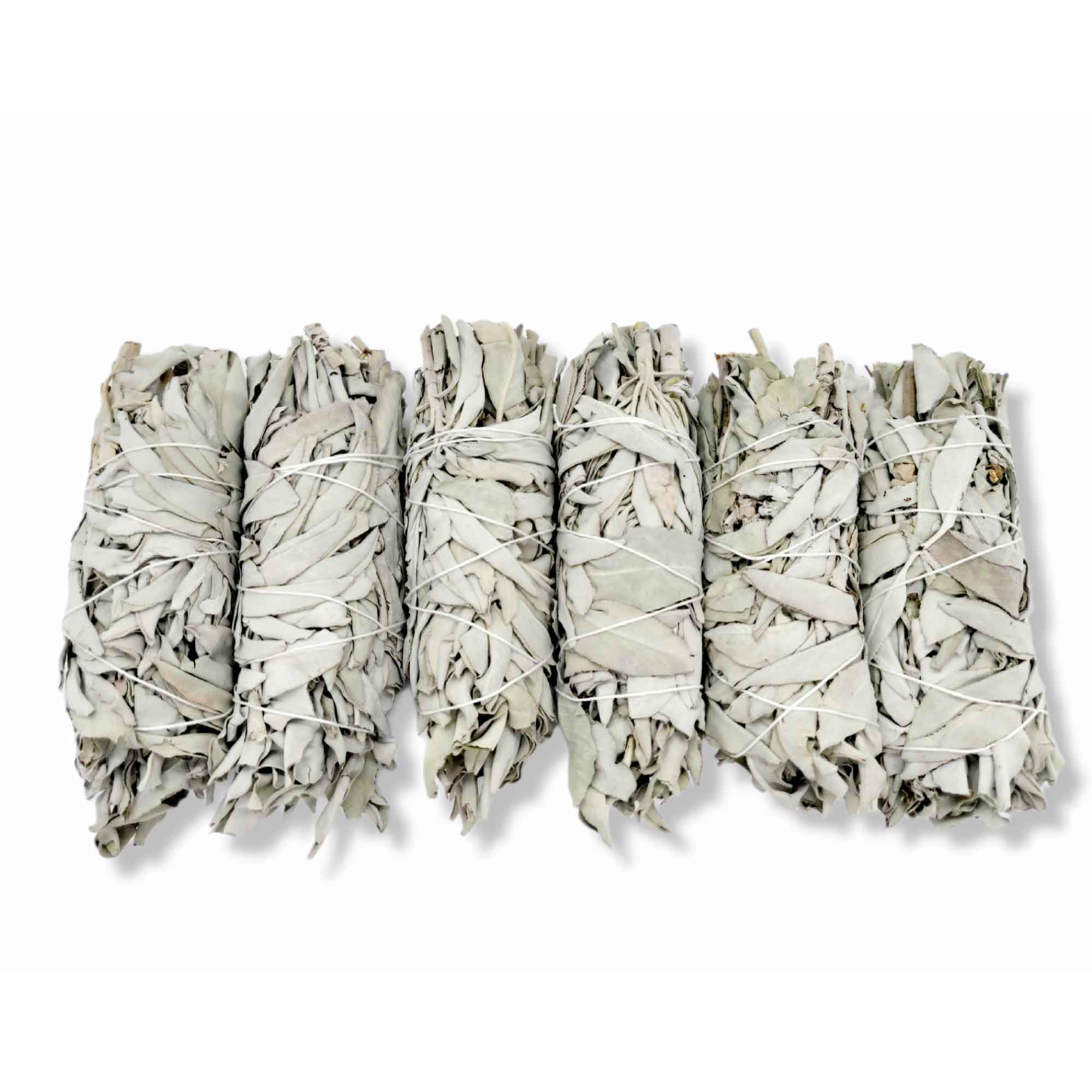 V238-SUPDZ-39397055823952-202508271211-00 6x Californian White Sage Smudge Sticks Medium 13-15cm Incense Cleansing Bundle - Image 1
