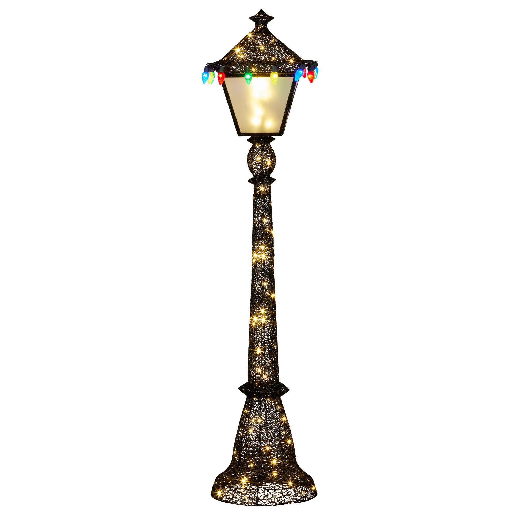 V240-112_SB410-202509090840-00 Christabelle Christmas Lamp Post Display 183cm With Lights - Image 1