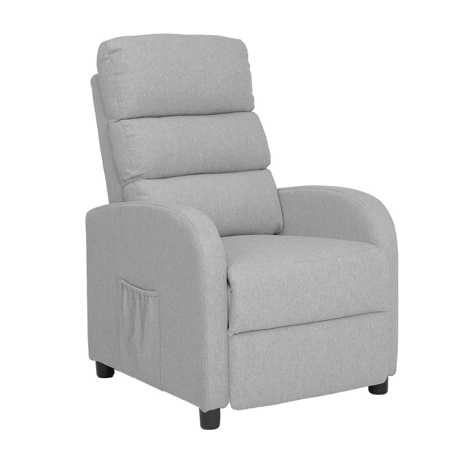 V274-FT-RC-6501FA-GY-202509231345-00 Home Recliner Chair - Linen Fabric Sofa Lounge Armchair SHILOH GREY - Image 1