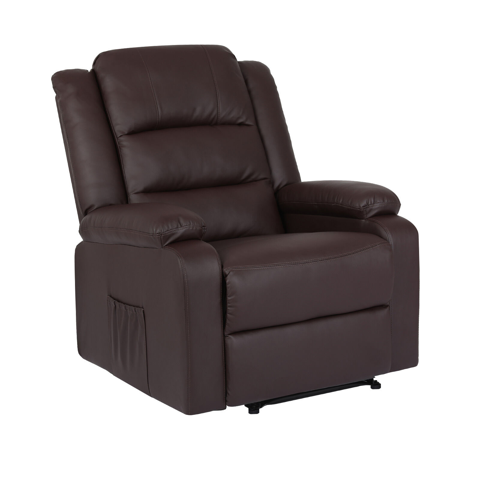V274-FT-RC-6502PU-LBN-202509231345-00 Home Recliner Chair - PU Leather Sofa Lounge Armchair MARLO BROWN - Image 1