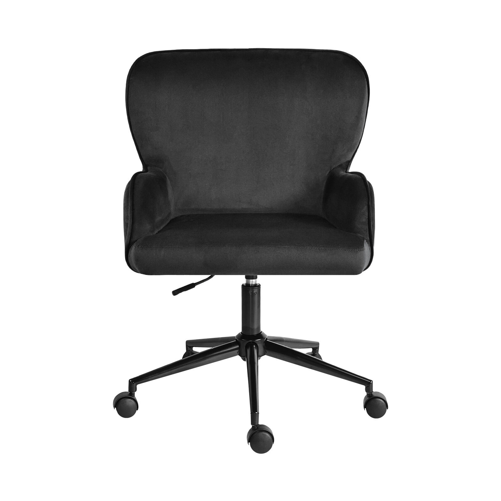 V274-FT-VOC-001BK-BK-202509231345-00 Desk Armchair - Home Office Swivel Chair Adjustable Height Seat PLUME BLACK - Image 1