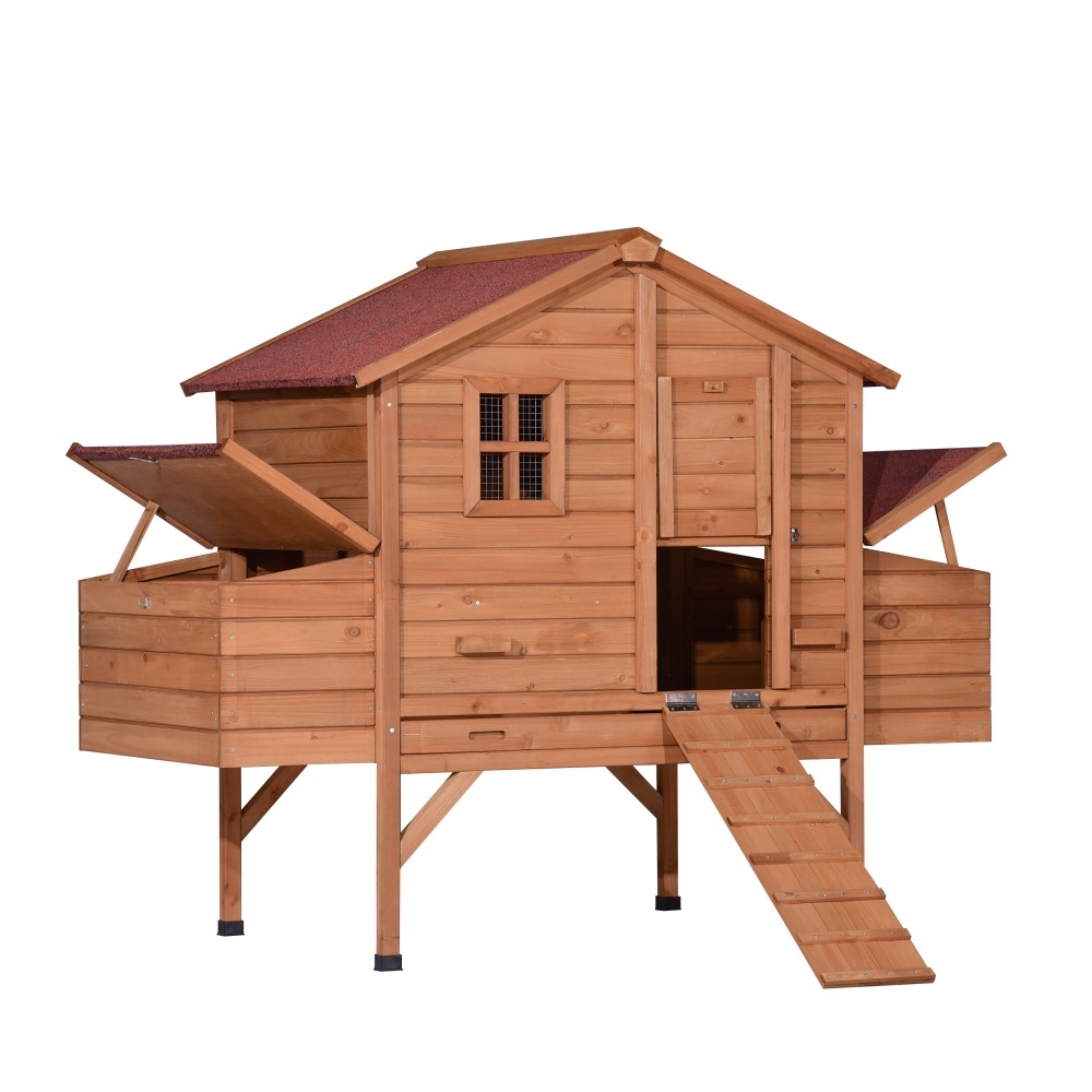 V278-CC516-W-EXTRA-NESTING-BOX-202508300015-00 YES4PETS XXL Chicken Coop Rabbit Hutch Cage Hen Chook House - Image 1