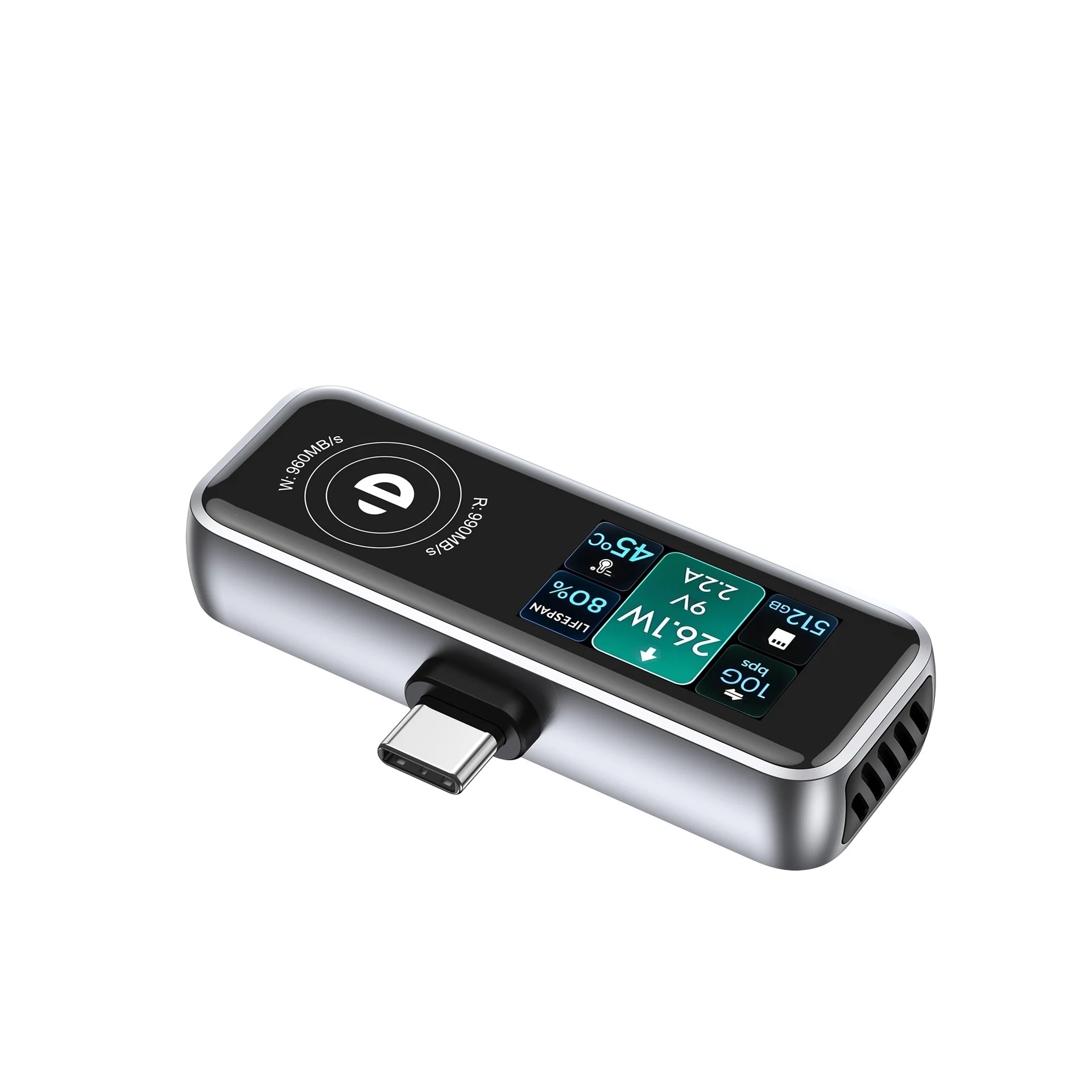 V28-ELECHOMSE023-202508191010-00 CHOETECH MSE023 Mobile Phone 512GB Portable SSD 10Gbps, Cooling Fan, for Phone Use - Image 1