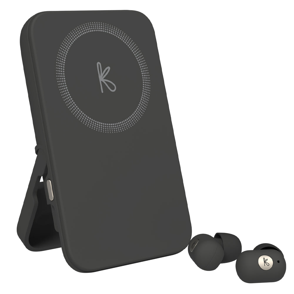 V398-KFTE82-202508251035-00 Kreafunk Tocharge Go Powerbank + Earbuds - Black - Image 1
