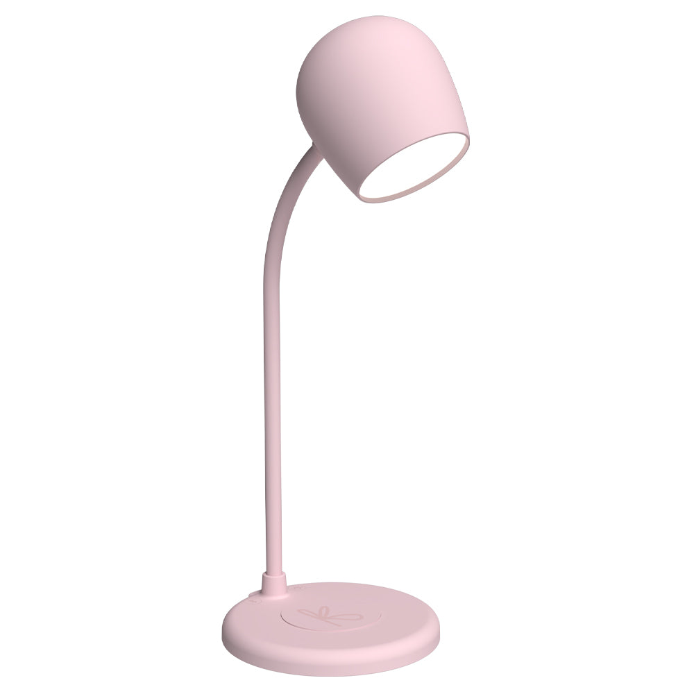 V398-KFYEW3-202508221625-00 Kreafunk Ellie Lamp W/ Qi Charger And Bluetooth Speaker - Dusty Rose - Image 1