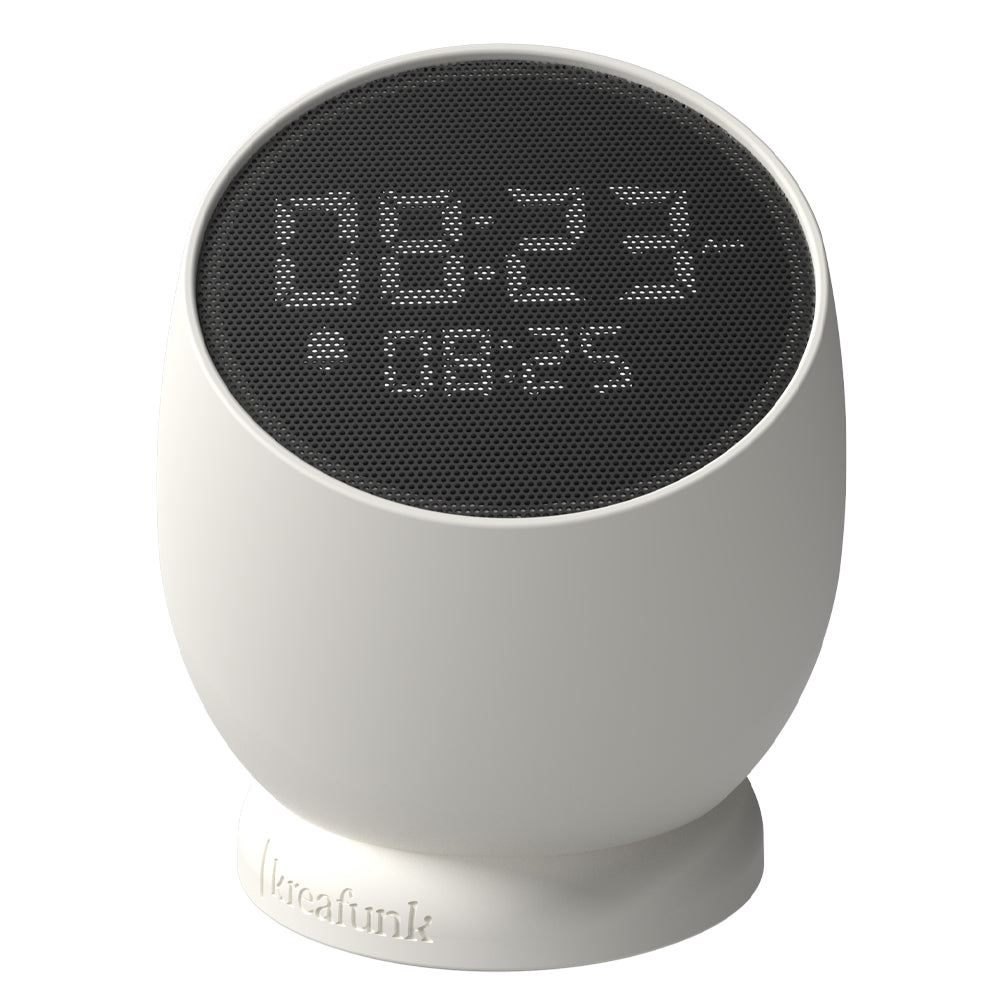 V398-KFYI01-202508251030-00 Kreafunk Bell Alarm Clock - White - Image 1