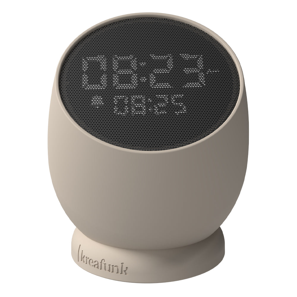 V398-KFYI09-202508251030-00 Kreafunk Bell Alarm Clock - Ivory Sand - Image 1