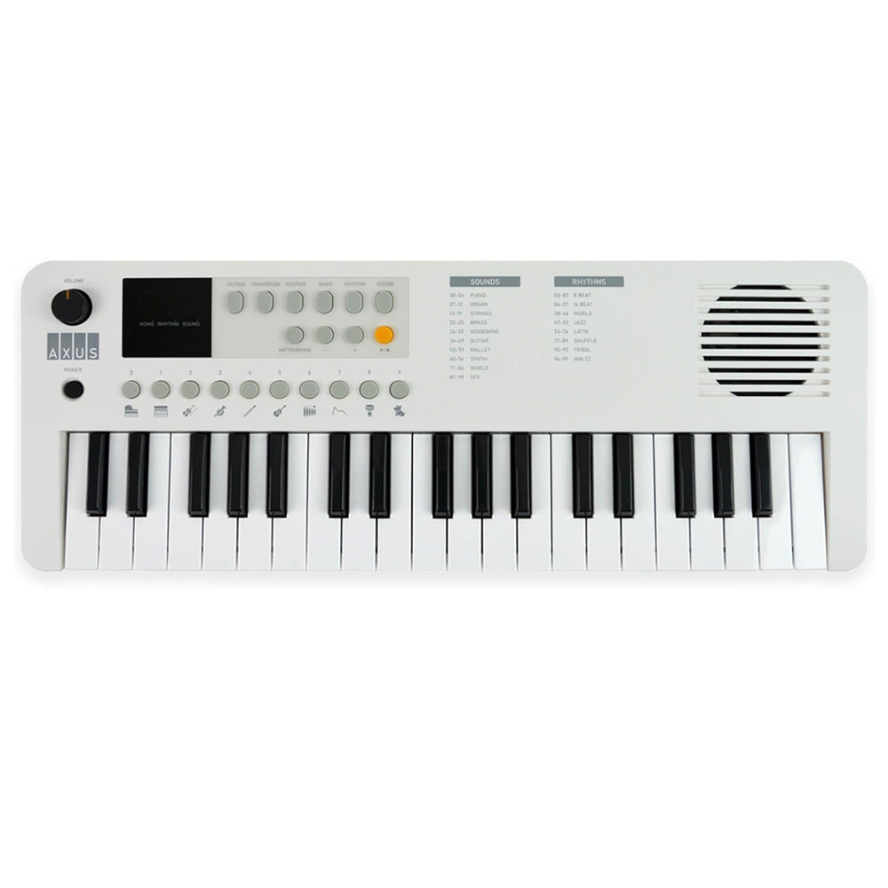 V398-NM-AXMK37WHII-202507281720-00 Axus Mini Keyboard 37 Key Keyboard - White - Image 1