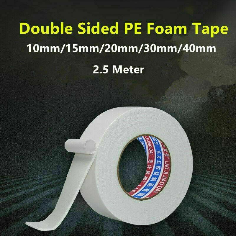 V528-2280046-228005369029-202509190926-00 Double Sided White Pe Foam Sticky Tape Mounting Diy Craft Strong Adhesive 2.5M - 20mm*2.5m - Image 1