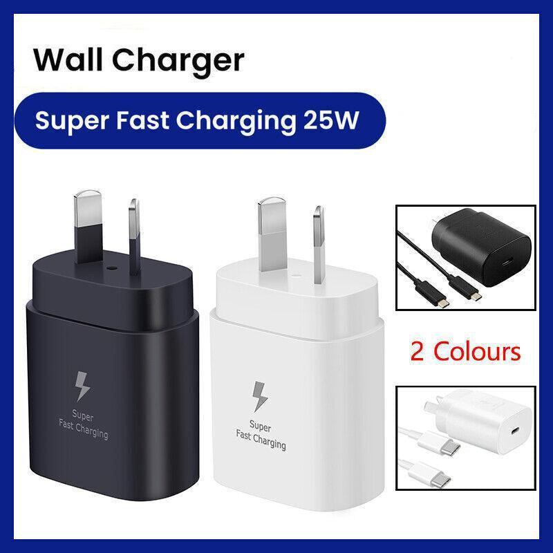 V528-25WCHARGER-WHITE-0152155-202509251321-00 Super Fast Wall Charger For Samsung Galaxy S22 S23 Note 20 Ultra - Charger Only(White) - Image 1