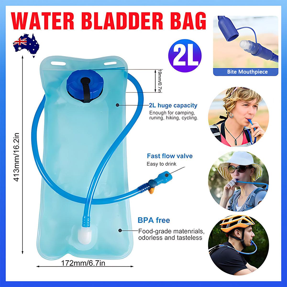 V528-2LWATERBACKPACK-970017-202509251503-00 2L Water Backpack Bladder Bag Hydration System Camelbak Pack Hiking Cycling Od - Image 1