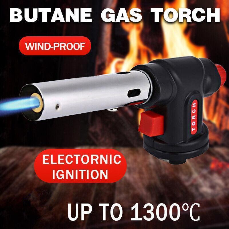 V528-504FLAMETHROWER-RED-12923-202509291636-00 Butane Gas Torch Blow Lighter Flame Burner for Welding BBQ Kitchen Baking - Image 1