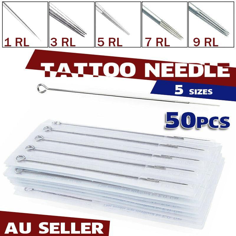 V528-50PCSTATTOONEEDLES-1RL-108327-202510010136-00 50Pcs Disposable Tattoo Needles Round Liner 1Rl 3Rl 5Rl 7Rl 9Rl Needles Au Stock - 1RL - Image 1