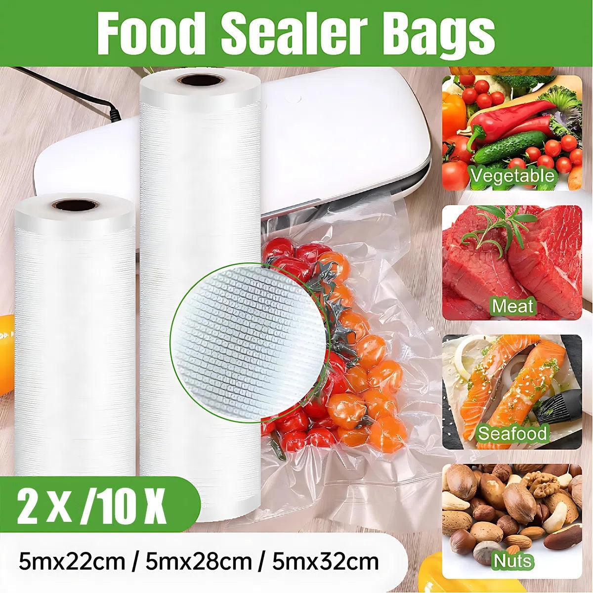 V528-9360101023089-202510010645-00 1-10x Commercial Heat-Resistant Vacuum Sealer Rolls for Food Storage - 2 Rolls (22cm x 5m) - Image 1