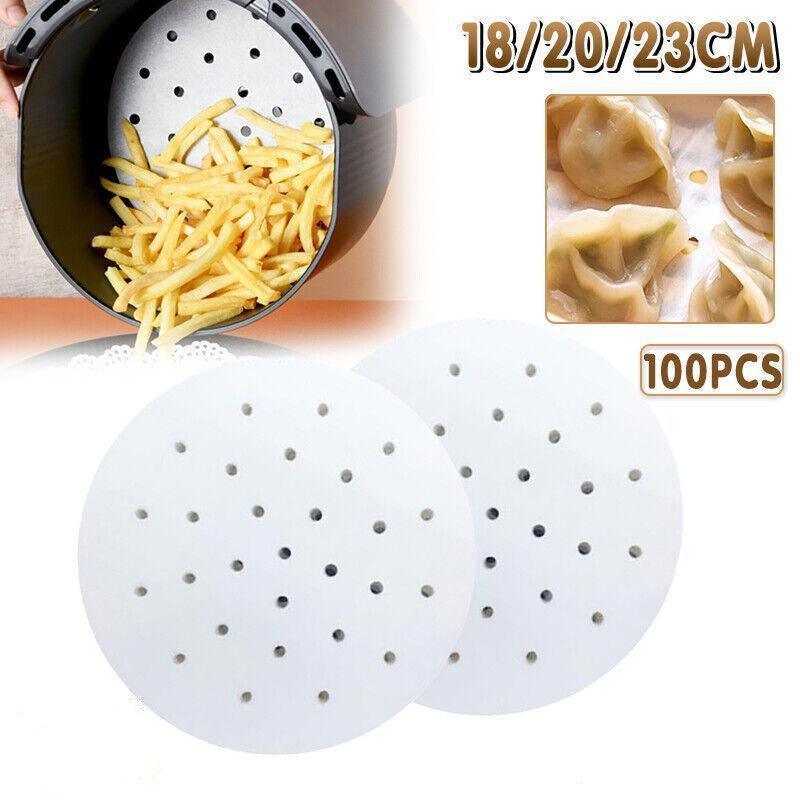 V528-9360101056292-202509301709-00 100Pcs 7/8/9 Non-Stick Air Fryer Parchment Liners - 18CM - Image 1