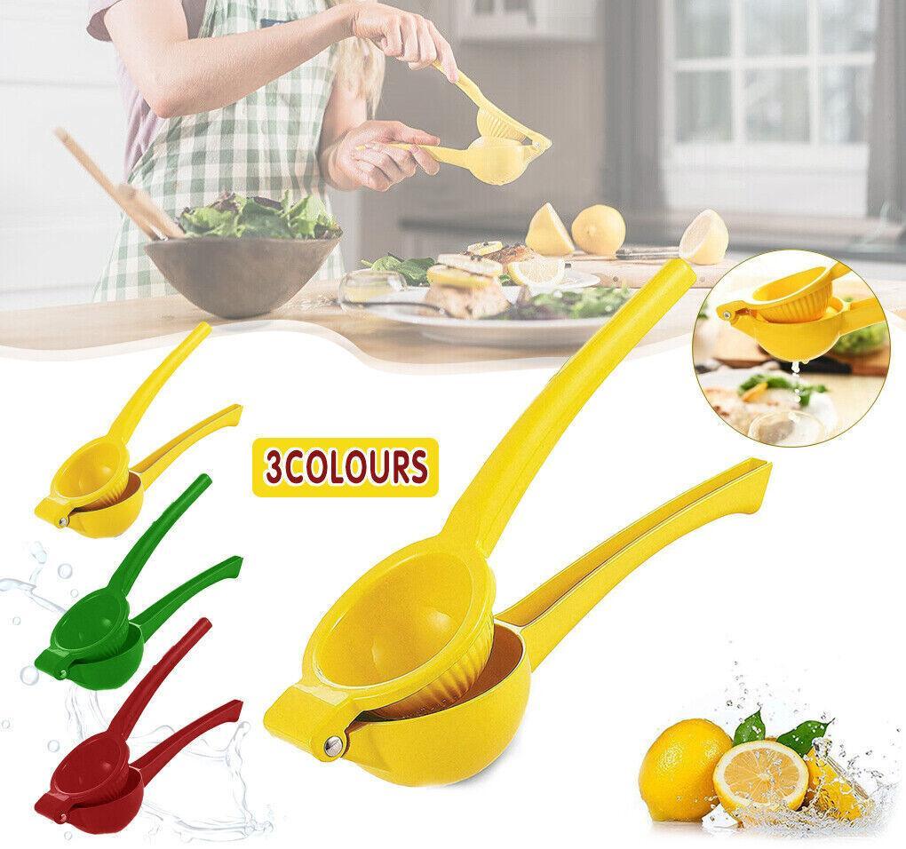 V528-9360101061296-202510010318-00 Premium Quality Metal Lemon Squeezer Handheld Juicer Presser Citrus Juice Lime - Red - Image 1