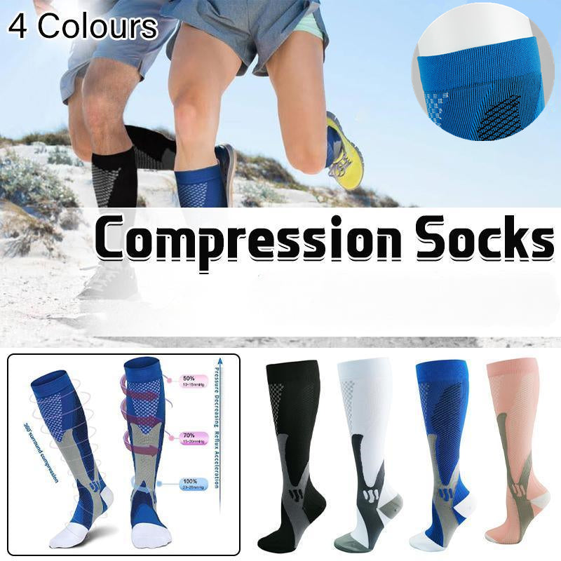 V528-9360101074975-202509302145-00 Copper Compression Socks for Running Travel Sports Anti Fatigue Support XXL Unisex - Black - Image 1