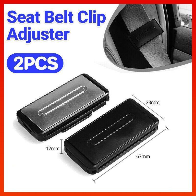 V528-9360312024868-202510010554-00 2X Car Shoulder Strap Positioning Clip Buckle Adjuster for Driving Comfort - Black - Image 1