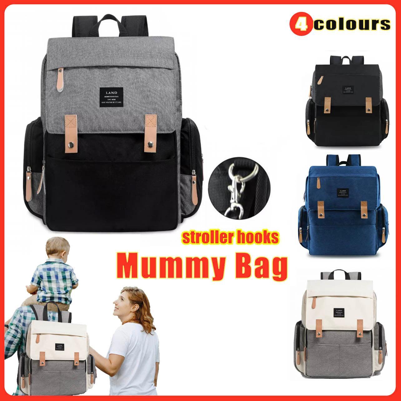 V528-9360312026190-202510010436-00 Multifunctional Diaper Backpack Changing Bag Nappy Mummy Travel Organiser - Beige Grey - Image 1
