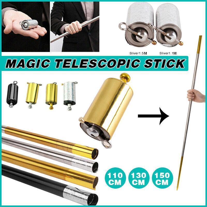 V528-9360312037646-202510010554-00 Magic Telescopic Portable Martial Arts Metal Pocket Staff Pocket 110Cm-150Cm - Gold 1.5M - Image 1