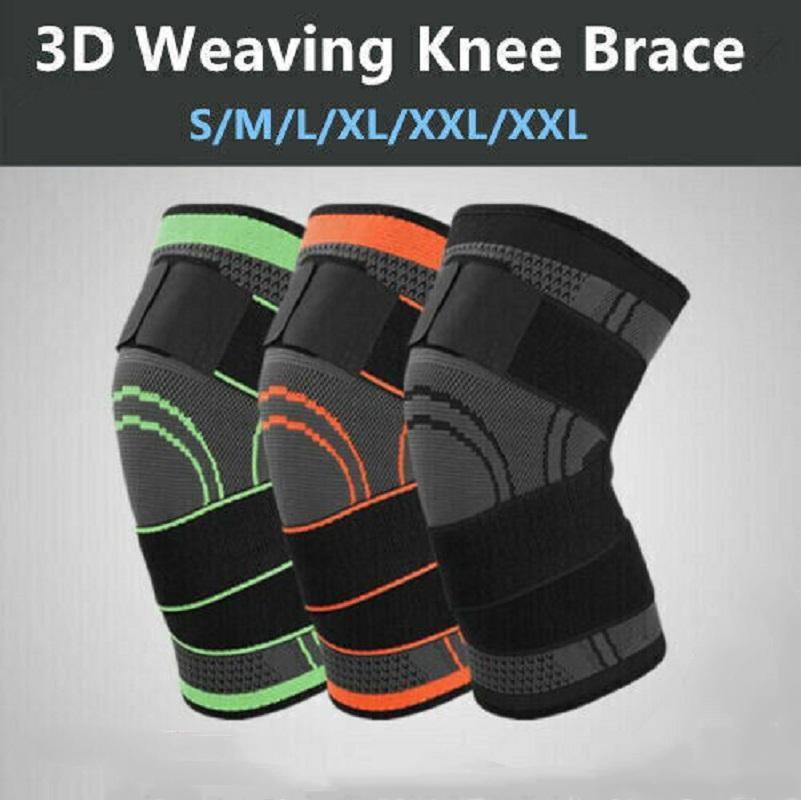V528-9360312043081-202510010727-00 3D Weaving Knee Brace Breathable Sleeve Support Running Jogging Joint Pain Leg Black - Black-M - Image 1