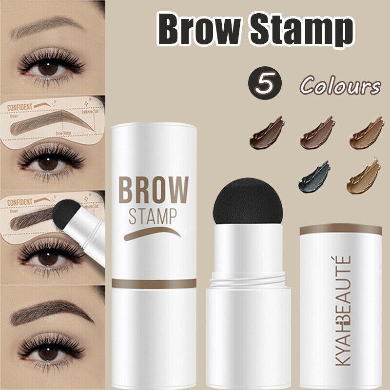 V528-9360312071893-202509301527-00 Eyebrow Shaping Kit Waterproof One Step Perfect Brow Stamp Stencils Makeup Set - Blonde - Image 1