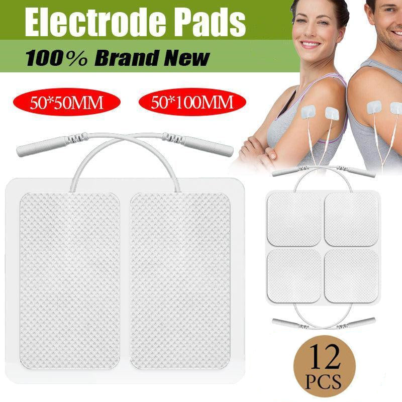 V528-9360312078267-202509301518-00 12PCS TENS Electrode Pads Reusable Self Adhesive 50x50mm 50x100mm - 50x100MM - Image 1