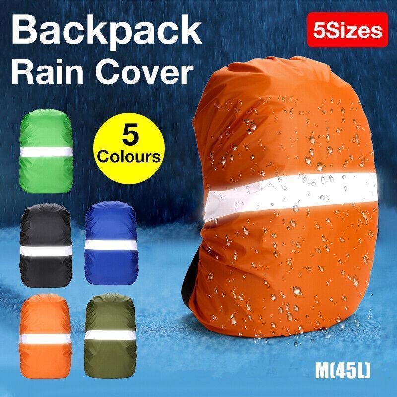 V528-9360312079639-202510010454-00 M Size Outdoor Foldable Backpack WaterProof Rain Cover Rucksack Camping Travel Bag - Orange - Image 1
