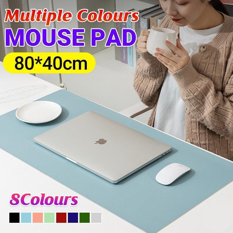 V528-9360312129402-202510010210-00 Large Leather Mouse Pad 80x40cm Desk Mat Gaming Extended Waterproof Anti Slip - Dark Blue - Image 1