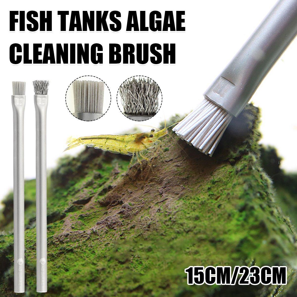 V528-ALGAL-BRUSH-HARD-15-137416-202510010436-00 Algae Cleaning Brush for Stone Wood Aquarium Water Grass Landscaping - Stainless Steel Brush Wire-15cm - Image 1