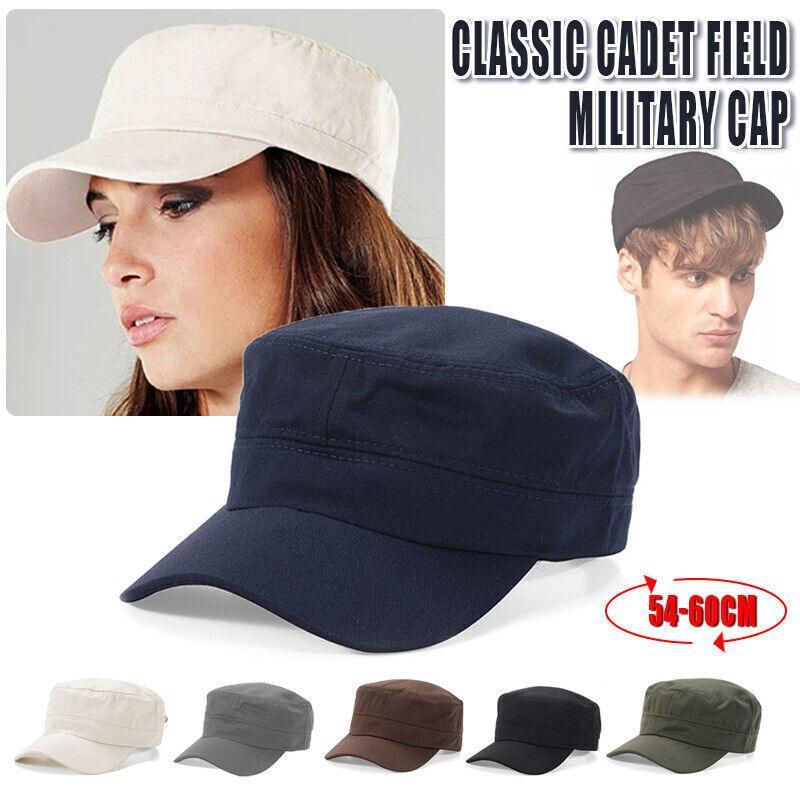 V528-ARMYPLAINHAT-NAVY-518636-202510010854-00 Army Plain Hat Classic Cadet Field Military Cap Style Patrol Baseball Adjustable - Navy - Image 1